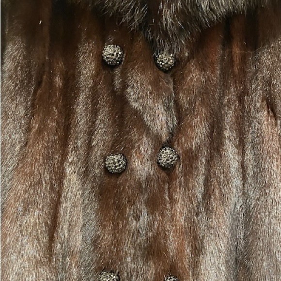 Vintage Fur (real) Dark Brown Long Coat - Picture 10 of 10